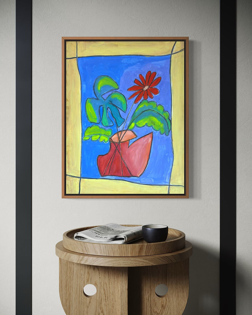 Thumbnail: Monstera et soleil rouge