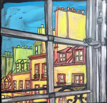 Depuis l'hôtel salle, 70X70