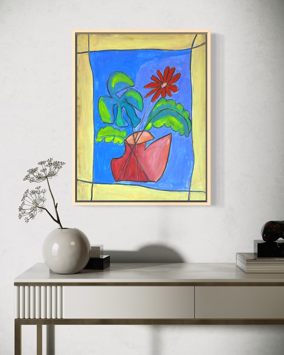 Thumbnail: Monstera et soleil rouge
