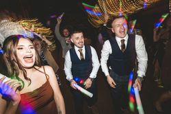 wedding party at great fosters in surrey