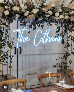 surname custom neon sign