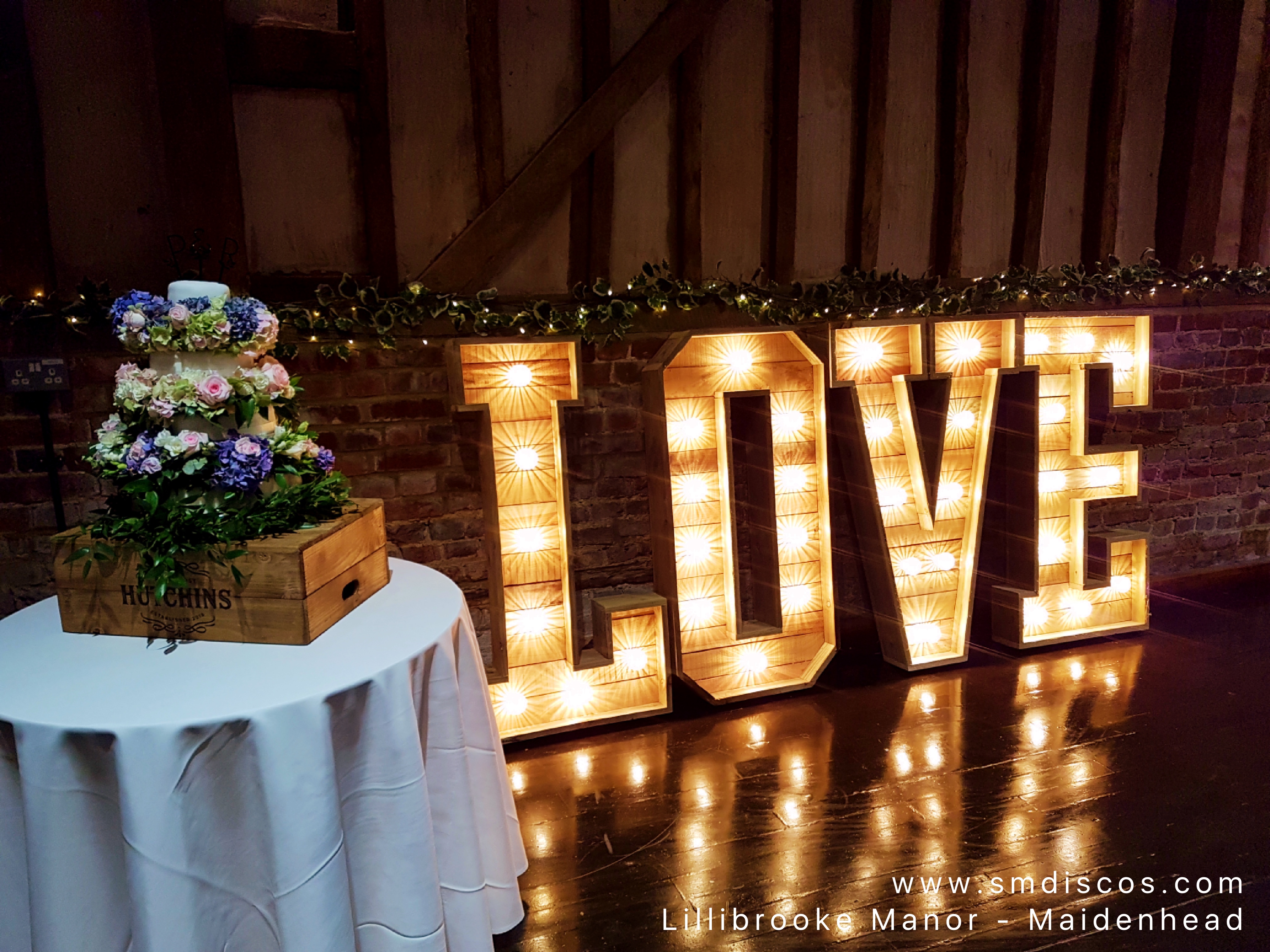 rustic wedding light up letters