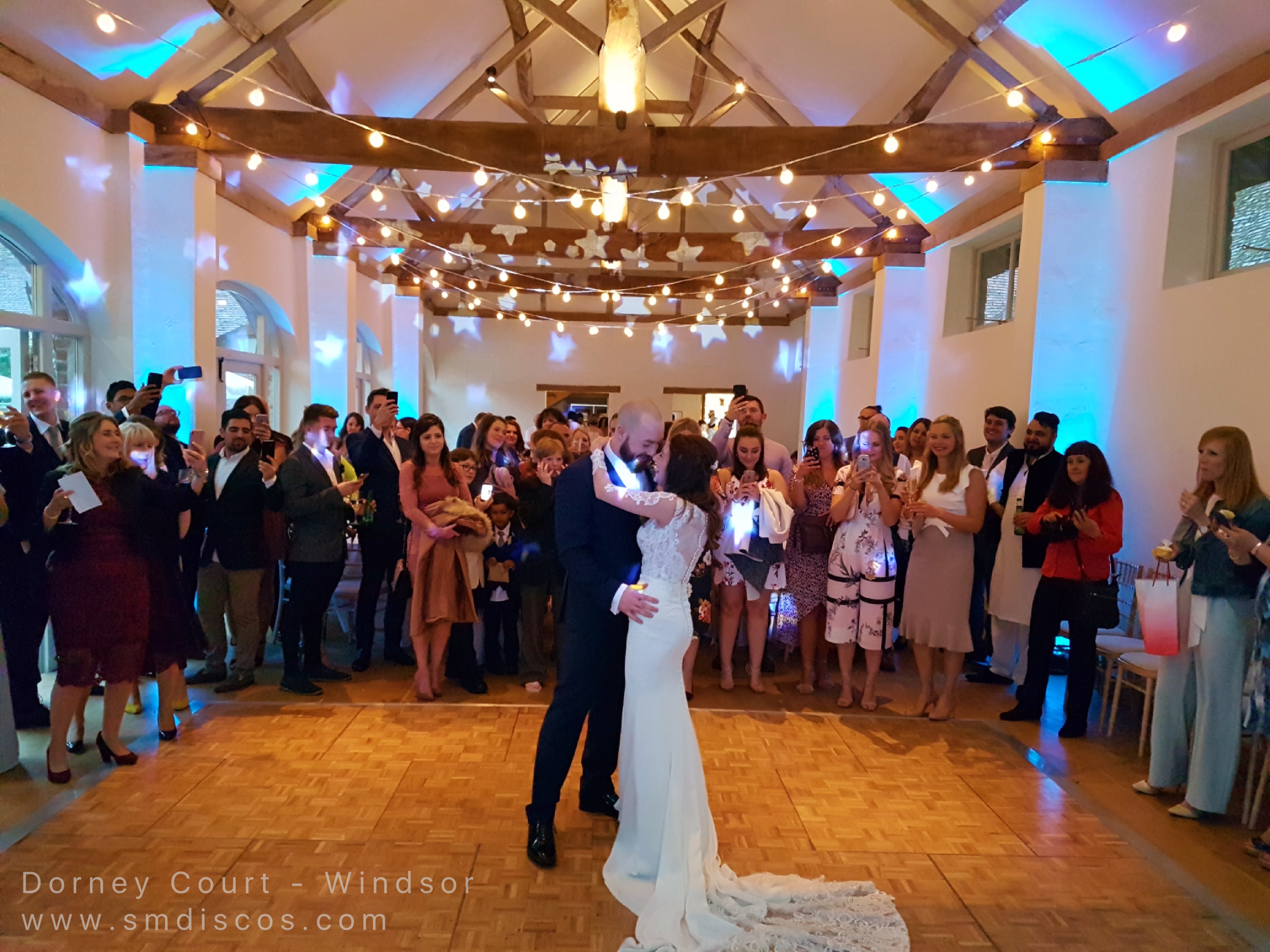 wedding first dance in dorney court