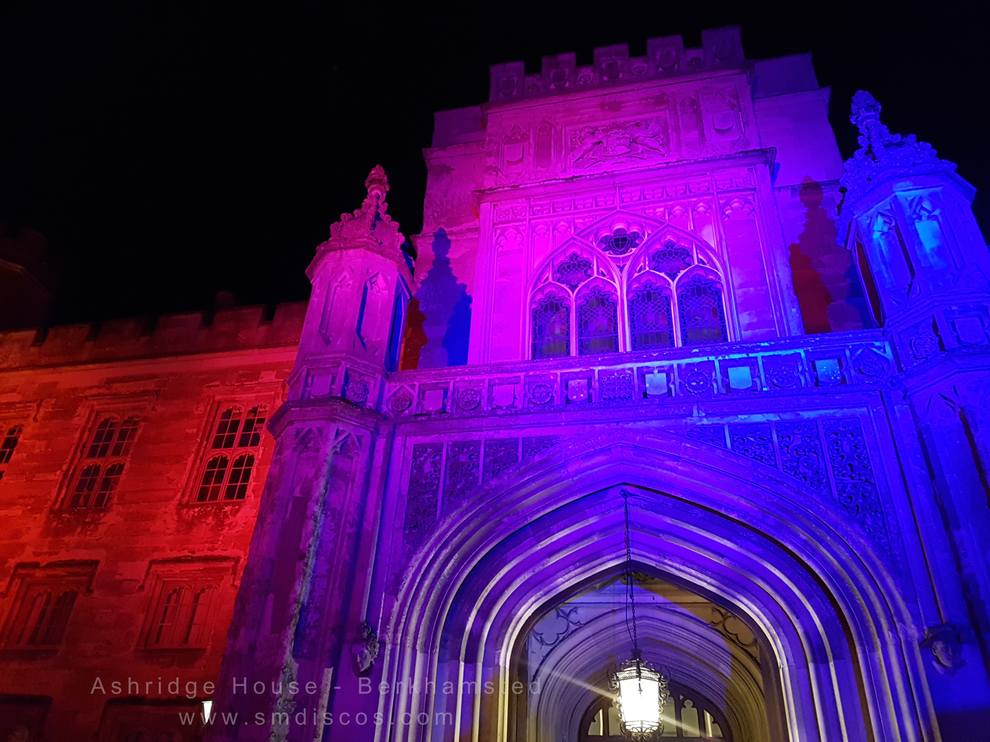 uplighting at ashridge house