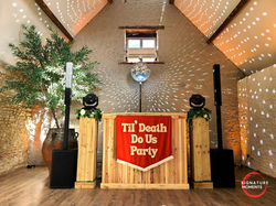 wooden dj booth for rustic weddings