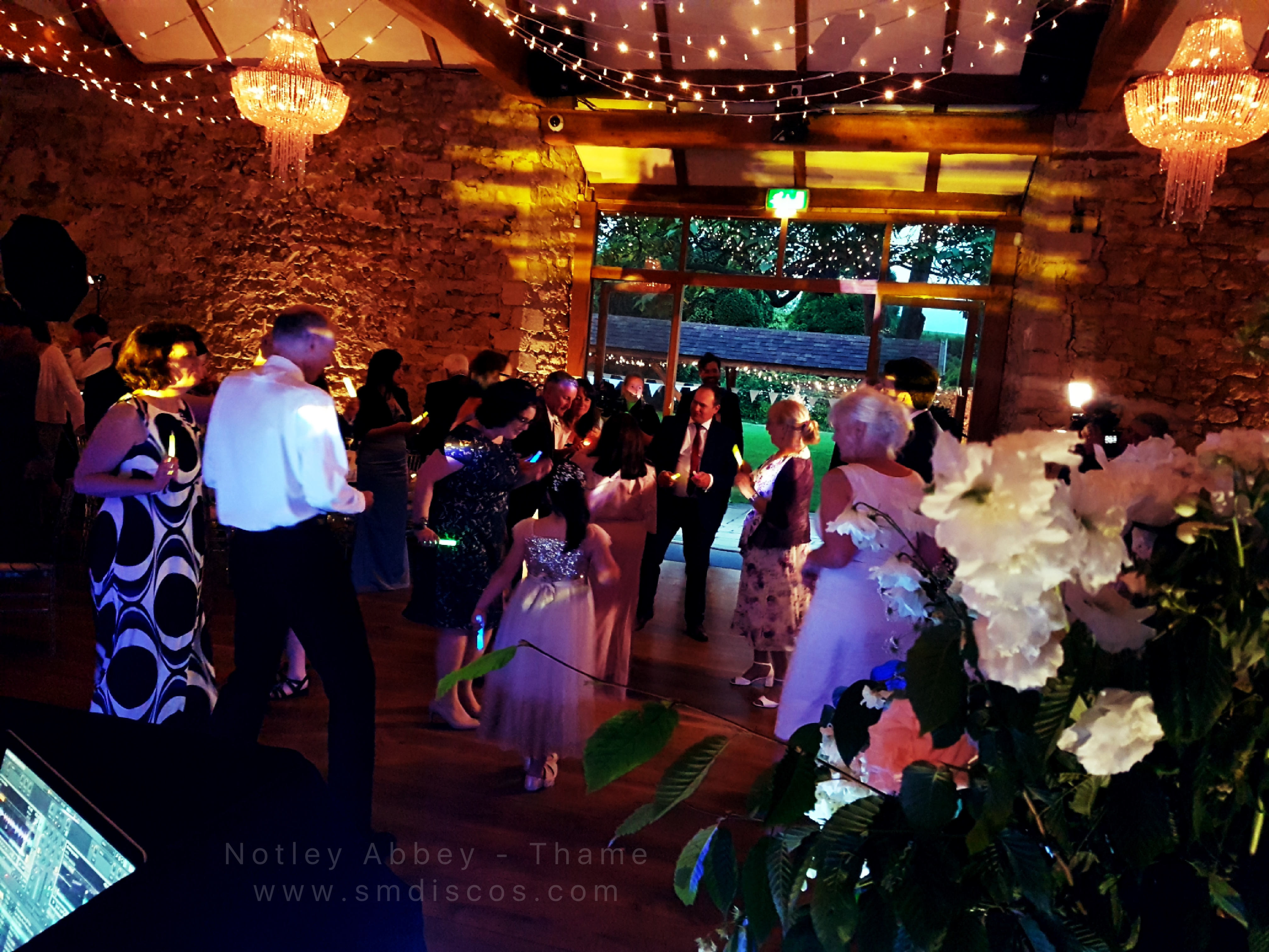 Wedding disco in full swing at Notley Abbey