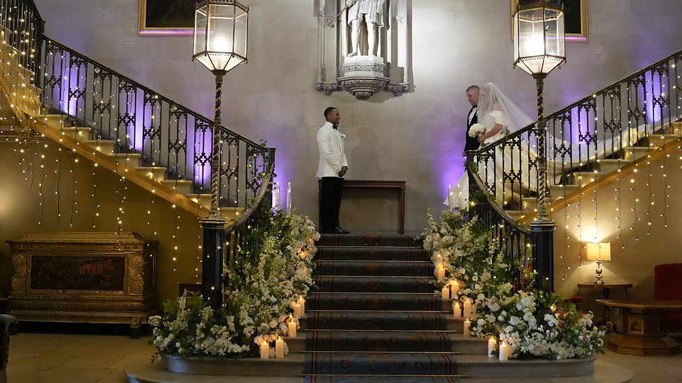 Wedding ceremony uplighting