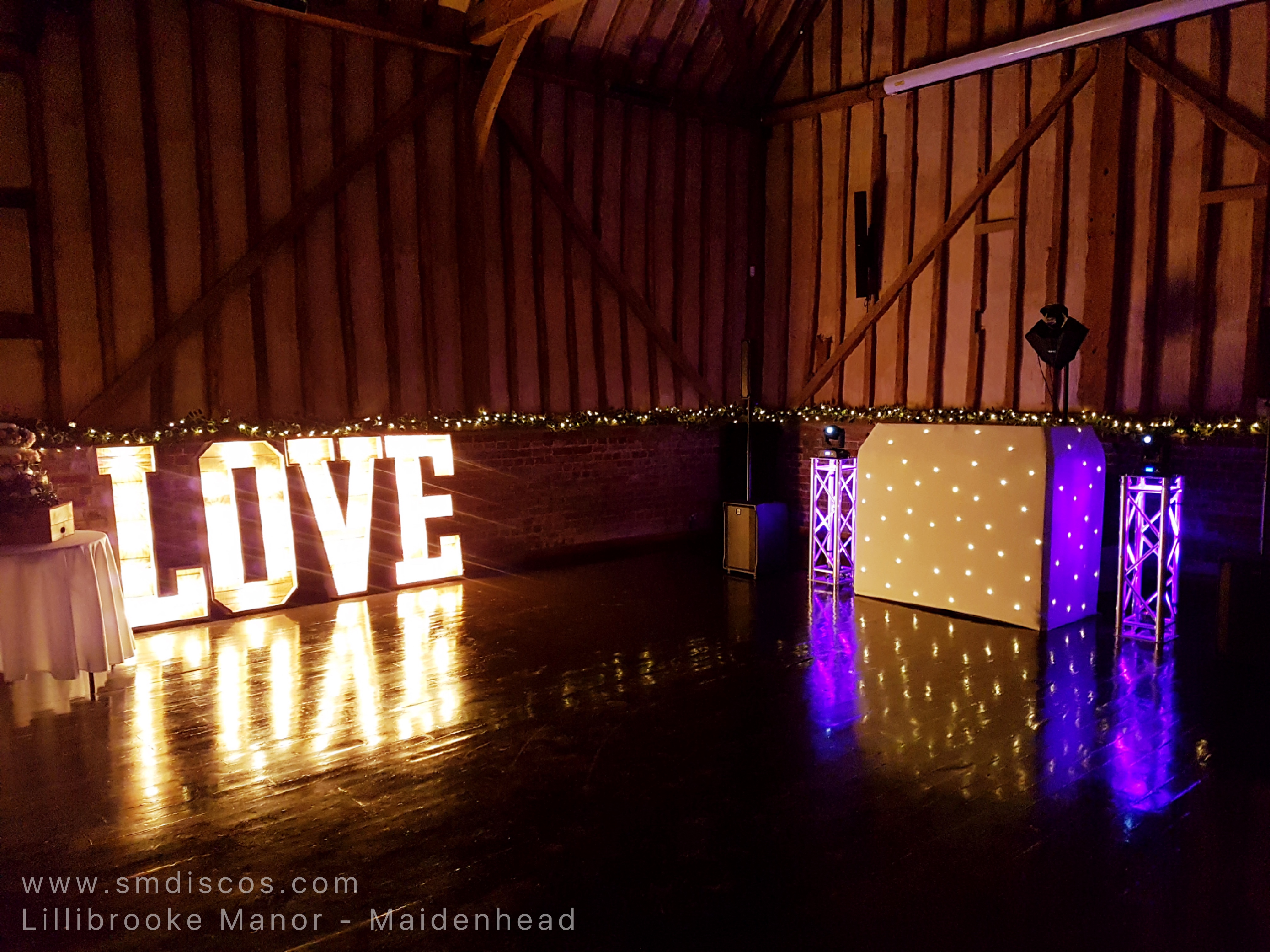 DJ set up at Lillibrooke Manor