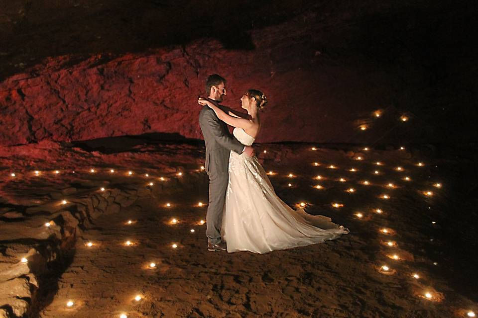 Wookey Hole Caves wedding day
