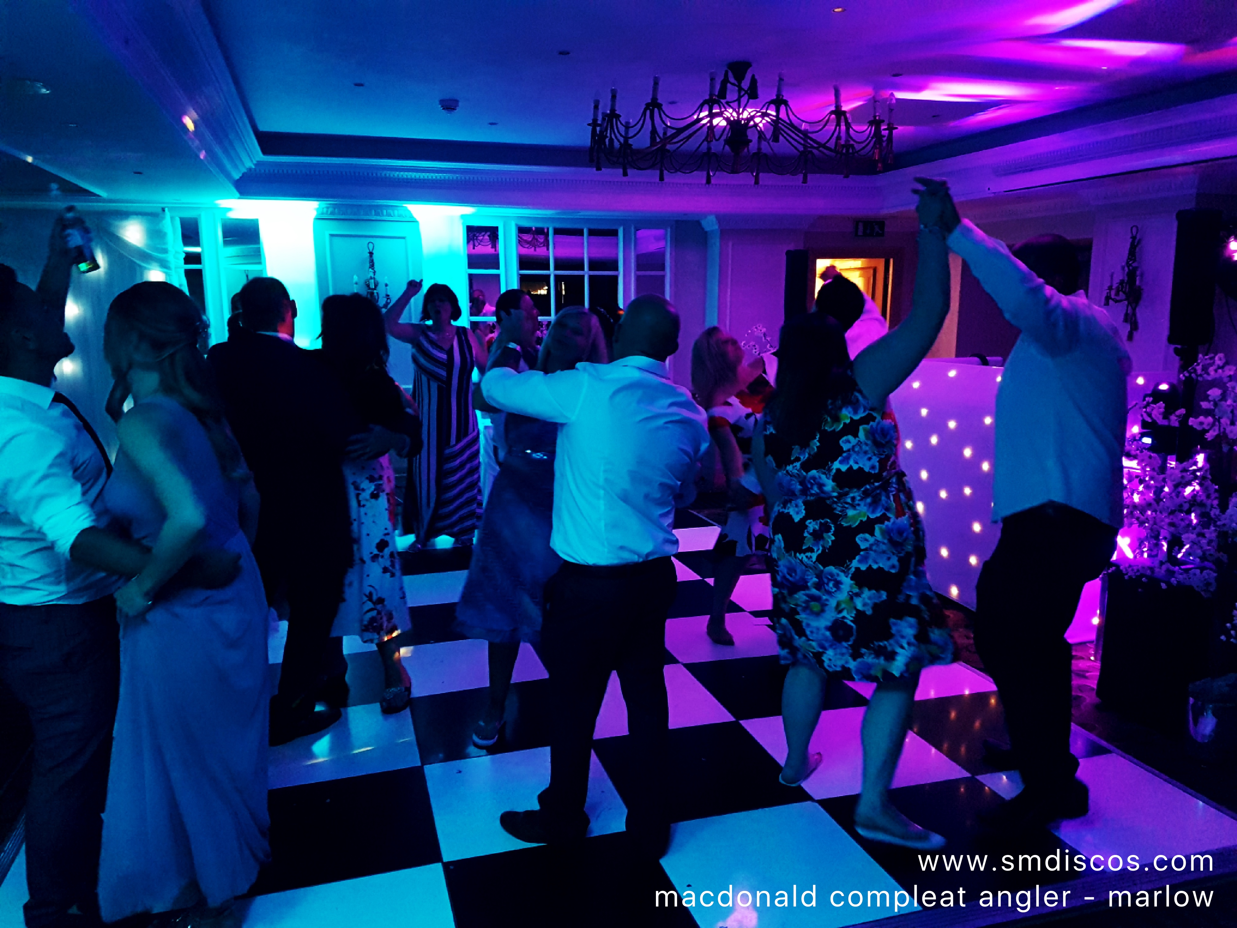 wedding disco with uplighting in Marlow.