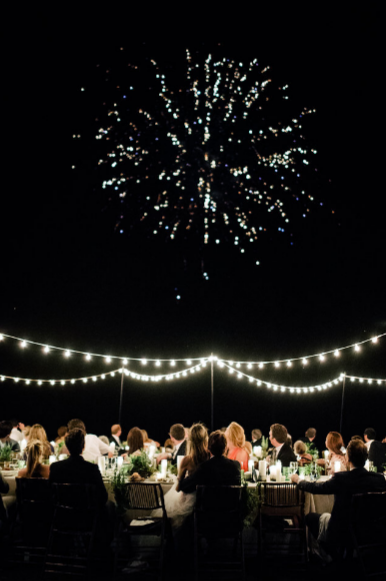 Ending dinner with fireworks
