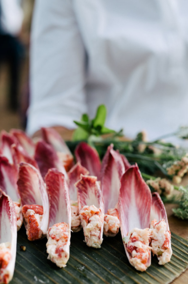 Lobster Salad on Endive Leaves