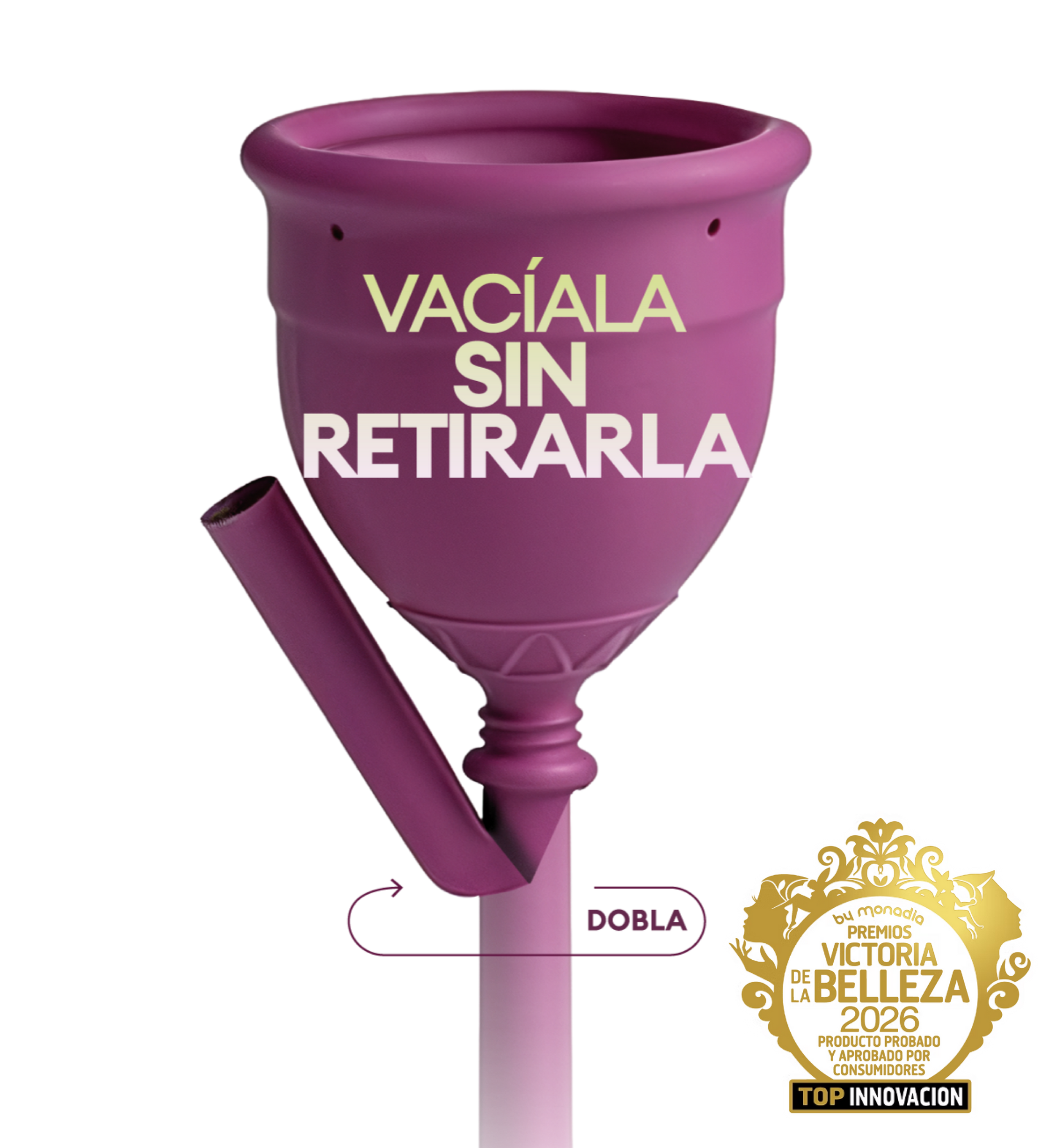 Copa menstrual - Vacíala sin retirarla