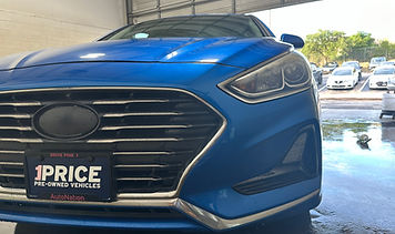 Blue clean sedan
