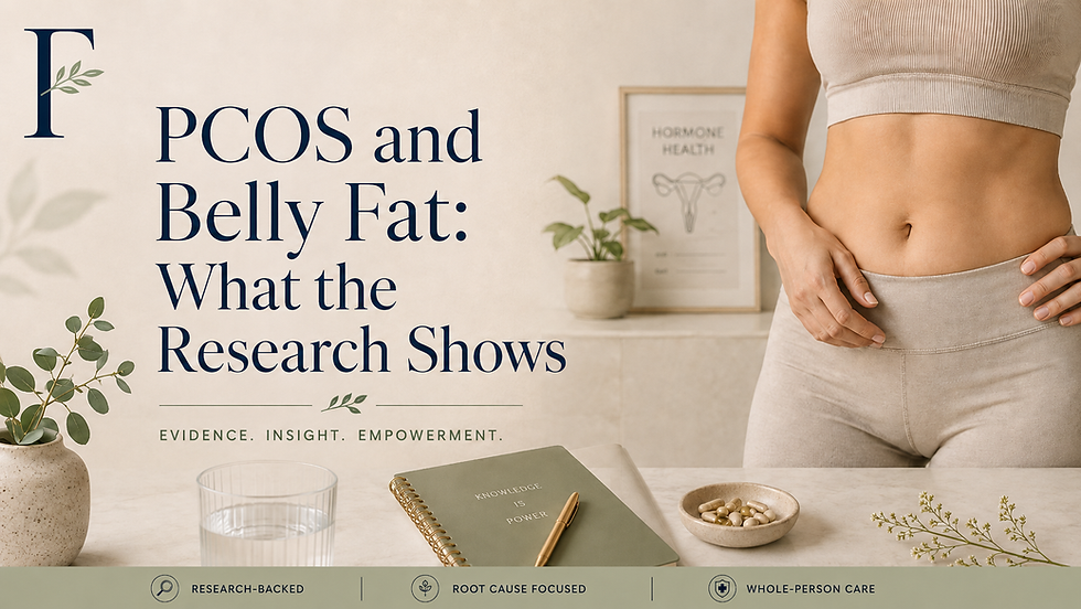 PCOS and belly fat title page