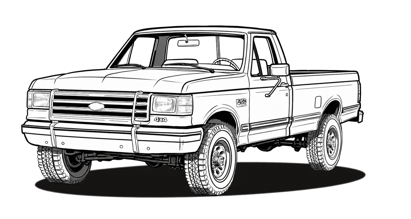 Realistic car art — LINE ART