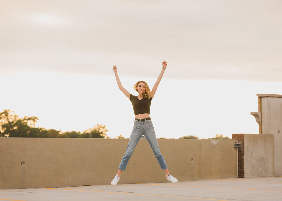 fun and candid photography, fun senior session, parking garage photo shoot, Northwestern IL photographer, professional photographer, Composed and Exposed Photography