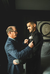 Groom getting ready at The Drake Hotel Oakbrook IL