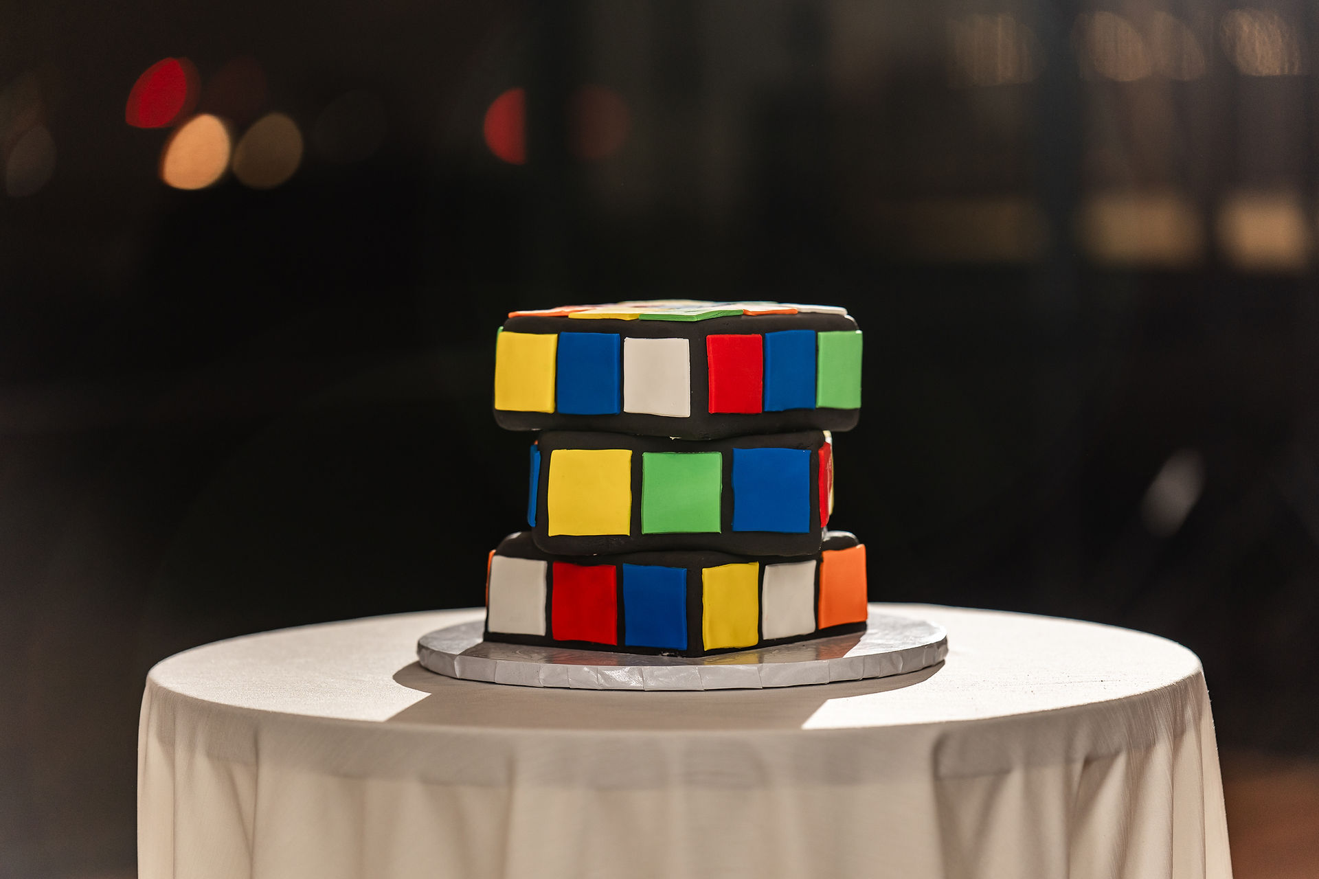 rubik cube wedding cake