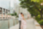 Romantic engagement session, Chicago Riverwalk