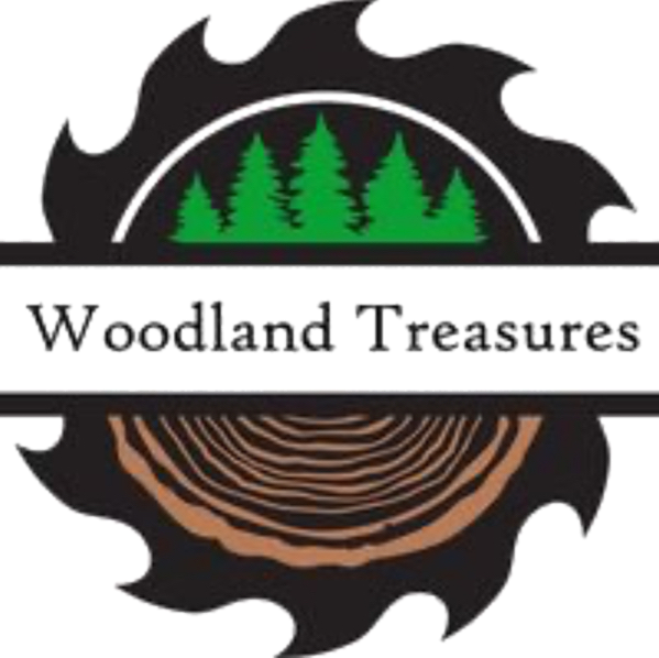 Woodland Treasure logo for handmade wood decor and personalized gifts