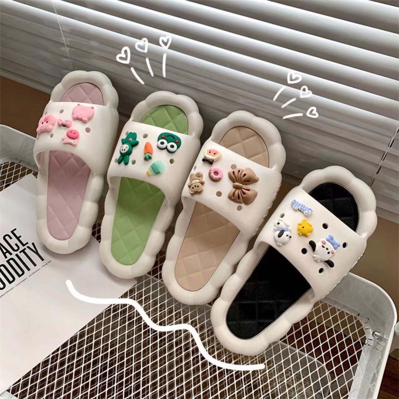Cute Sandals And Slippers Women's Summer Outerwear Non-slip Home
