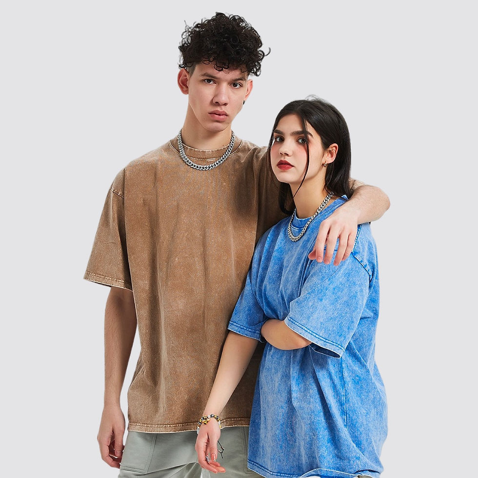 Thumbnail: Oistar's Unisex Oversized Snow Wash T-Shirt