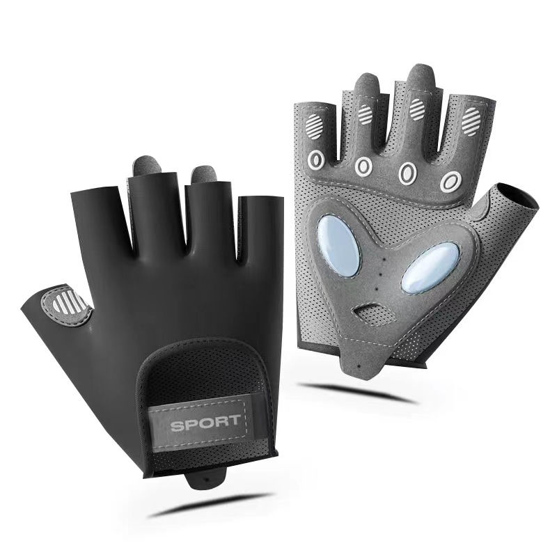 縮圖：1 Pair Women Gym Gloves Weightlifting Fitness Training Non Slip Palm Protector B
