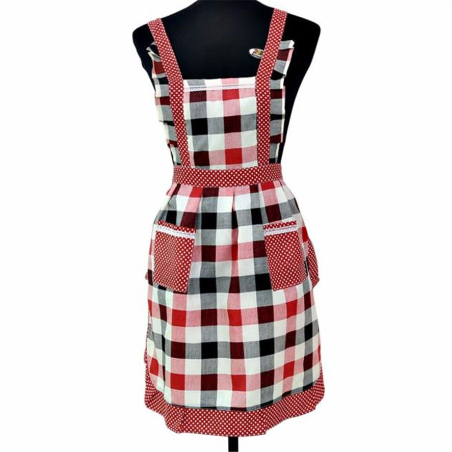 Thumbnail: Saingace Women Lady Restaurant Kitchen Bib Aprons With Pocket  