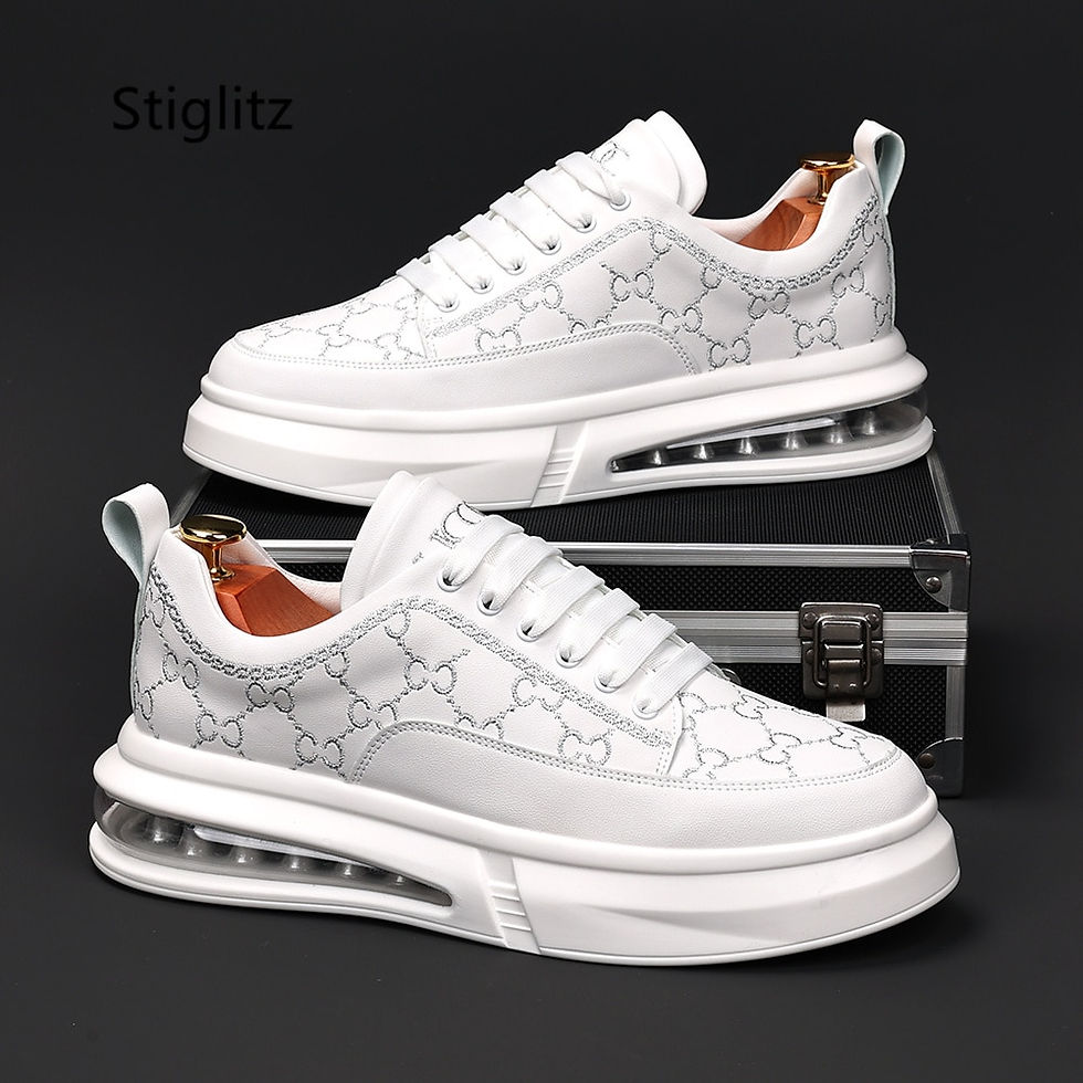 Thumbnail: CHANEL Embroidery White Sneakers Shoes for Men 