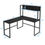 Thumbnail: 55" L-Shaped Desk Corner Computer Desk Writing Workstation Table w/Hutch HW63364