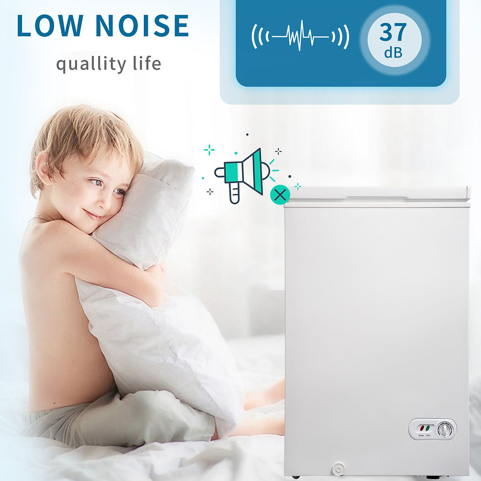 Thumbnail: 3.5 cu.ft Chest Freezer Removable Storage Basket,  Top Open Door Freezing Machin