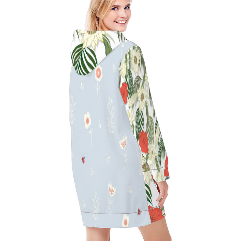 Thumbnail: Casual Hooded Sweater Dress