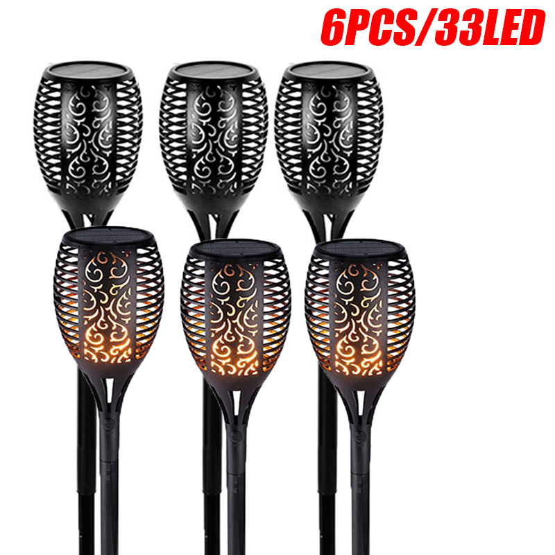 Thumbnail: 33/96 LED Outdoor Solar Flame Lamp Torch Light Safety Waterproof Light