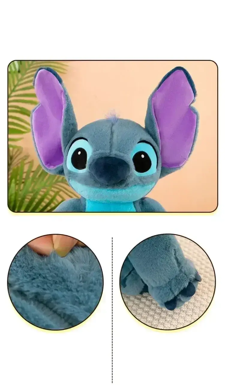 Miniature : 2024 Giant Size Disney Lilo&stitch Plush Stuffed Doll Cartoon Animal Couple Slee