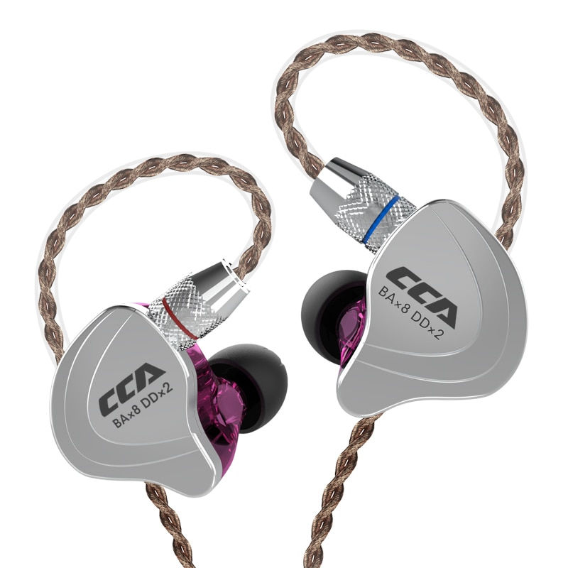 Miniatura: CCA C10 Headphones 4BA+1DD Hybrid Technology HiFi In Ear Music DJ Gamer Sport 