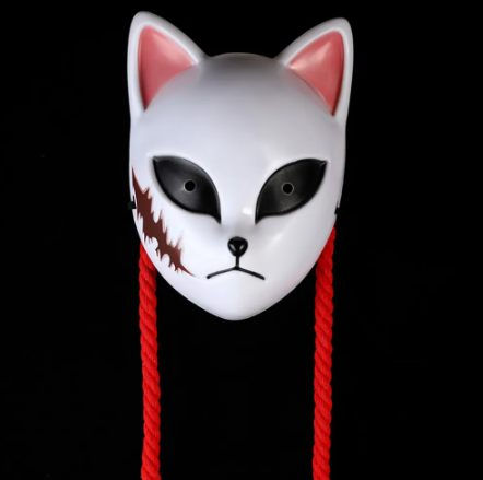 Thumbnail: Japanese Anime Demon Slayer Mask Cosplay Sabito Makomo Thicken Plastic Masks Ha