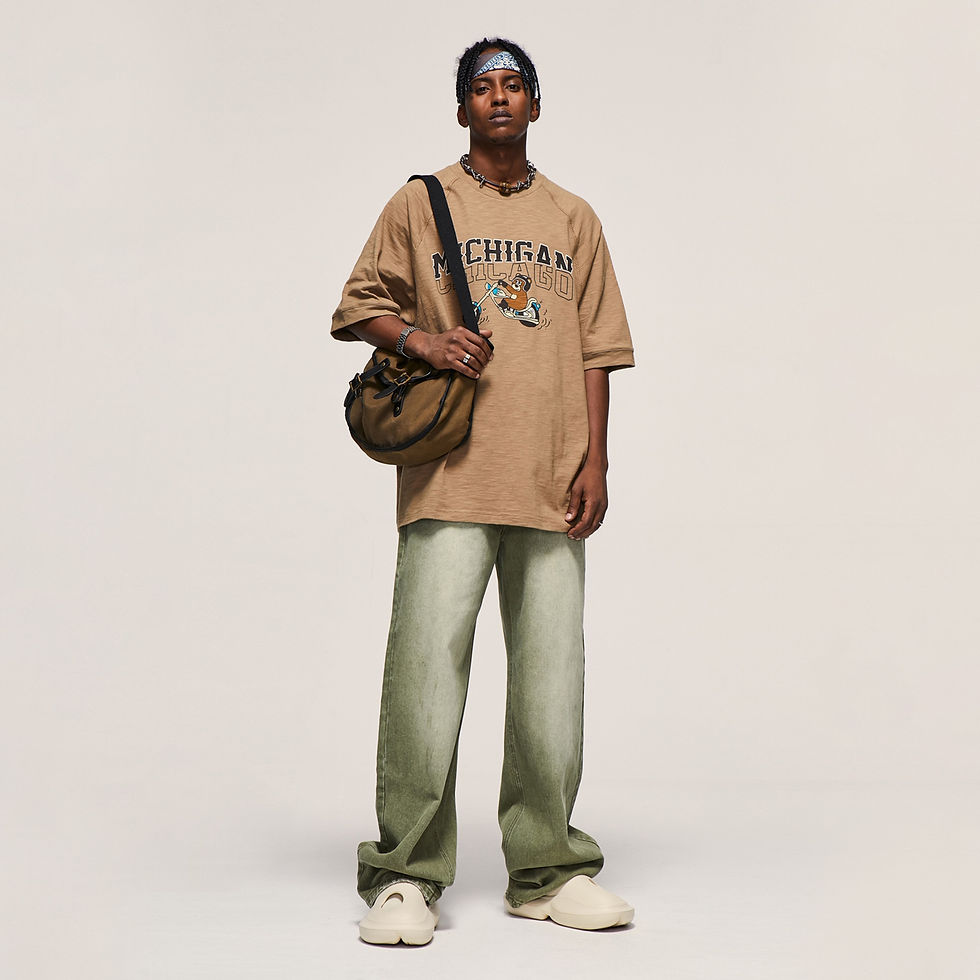 Thumbnail: Oistar's_ Frayed_Washed Wide-Legged Denim Jeans