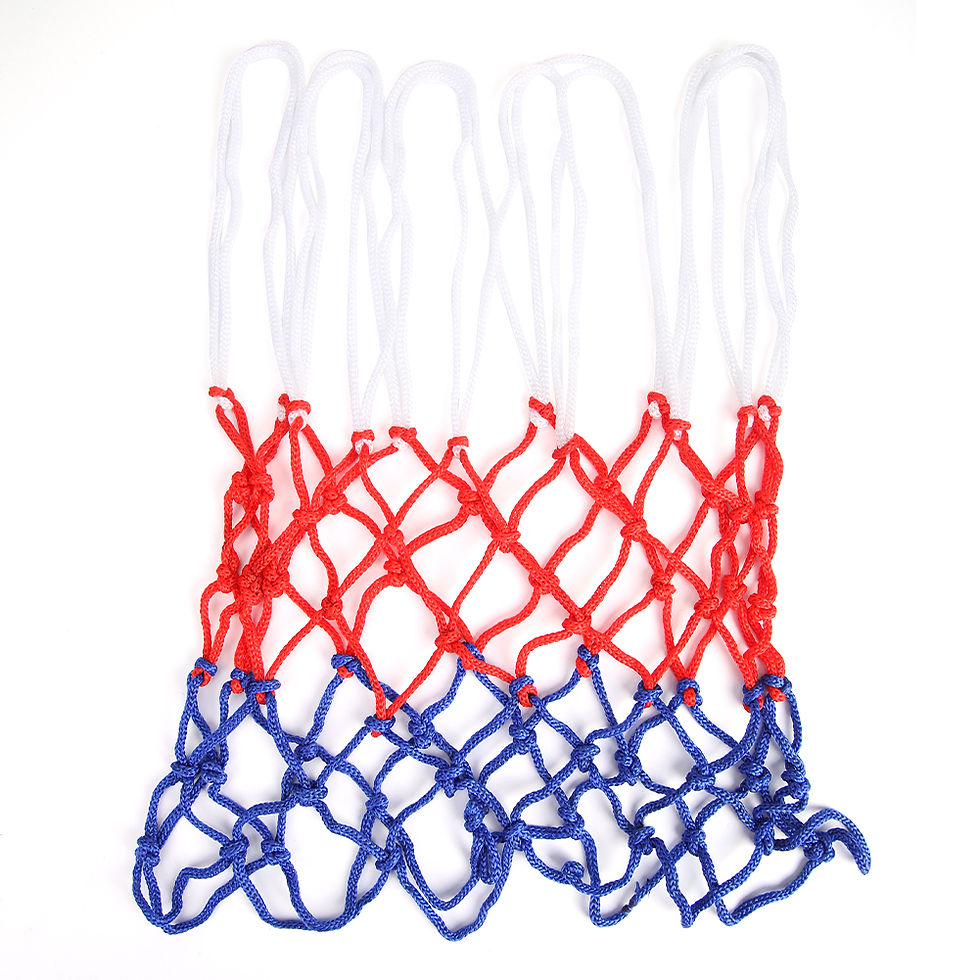 الصورة المصغرة: Basketball Net All-Weather Basketball Net Red+White+Blue Hoop