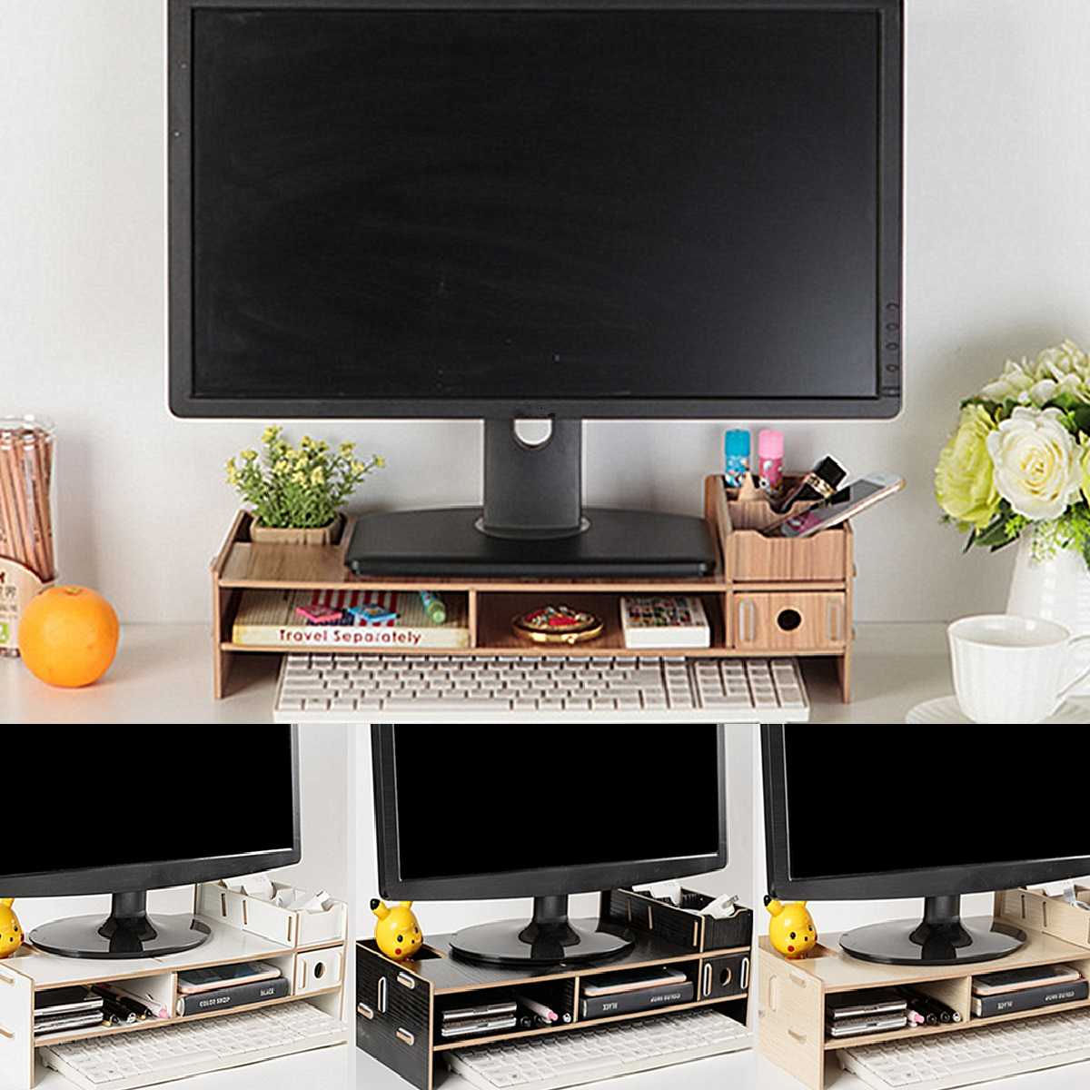  Multi-function Desktop Monitor Stand Computer Screen Riser 