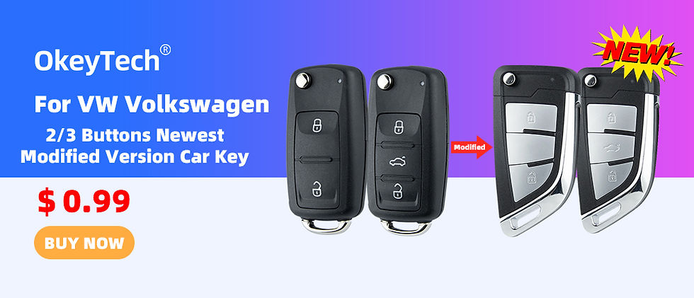 Miniatura: Okeytech Remote Car Key Shell Fob For VW Skoda Octavia A7 VW Golf 7 MK7 Seat Leo