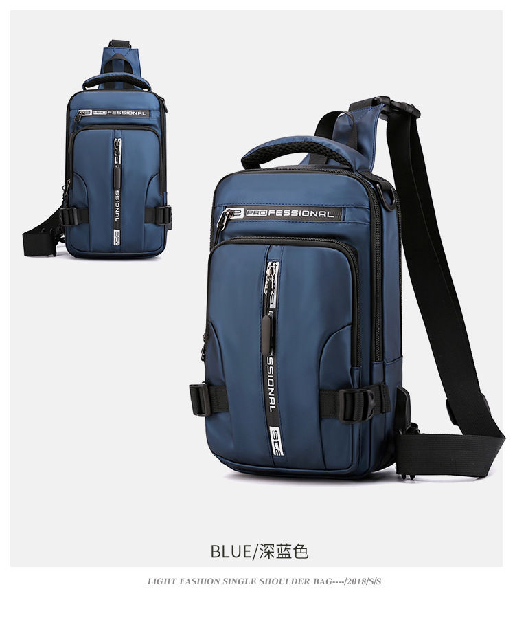 Thumbnail: Fashion Multifunction Men's Shoulder Bag Outdoor Sling Crossbody Bags For Male T