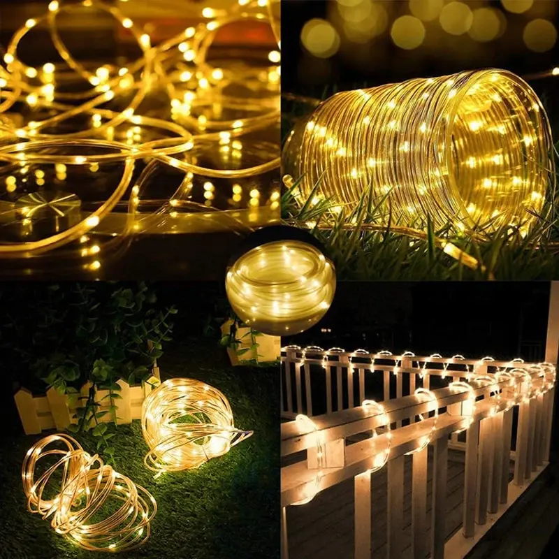 Thumbnail: Solar String Fairy Lights 7m 12m 22m 32m LED Waterproof Outdoor Garland Solar Po