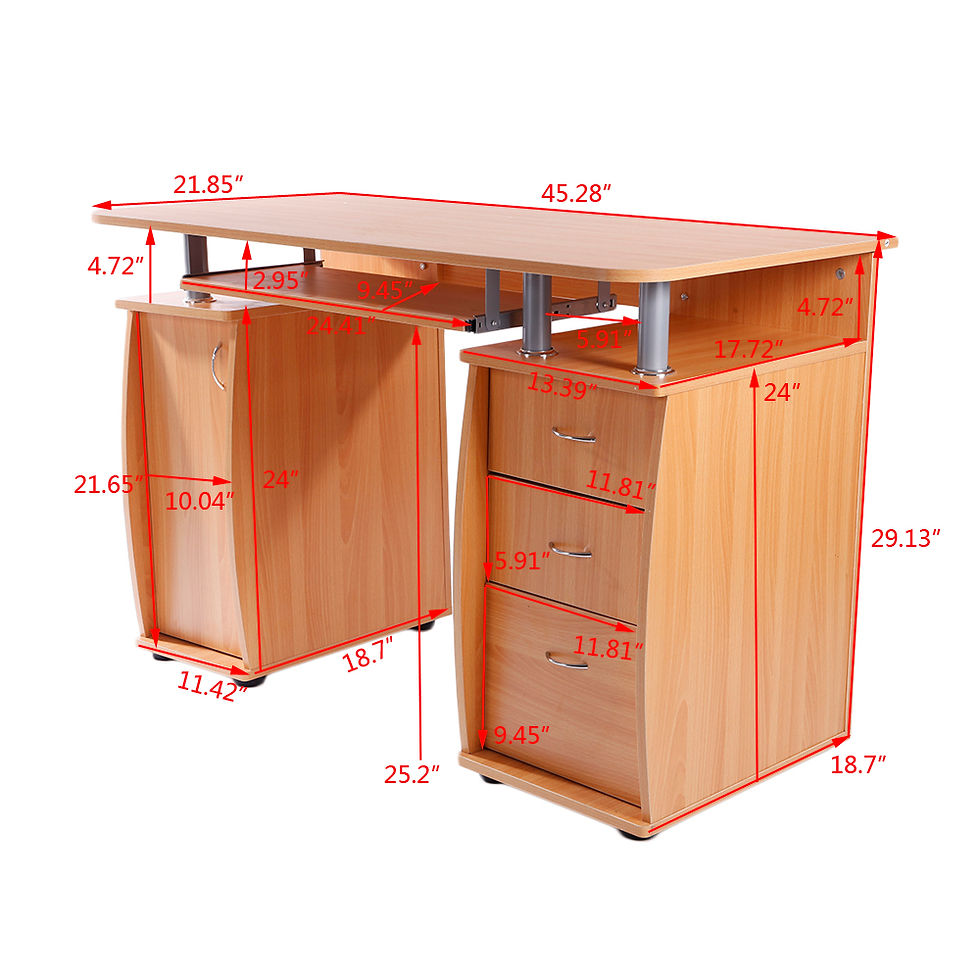 Thumbnail:  Drawers Computer Desk Computer Table Office Table Study Table Wood Color