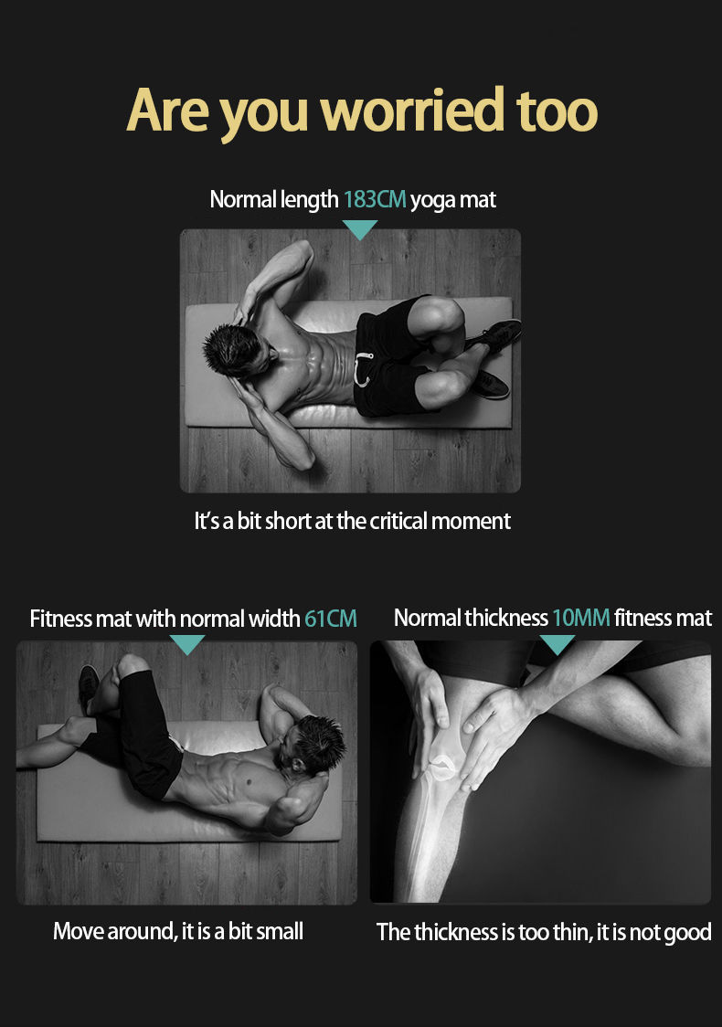 Thumbnail: 2Meter Longer Yoga Mat Super Large Lengthened Yoga Mat Men's Special High Qualit
