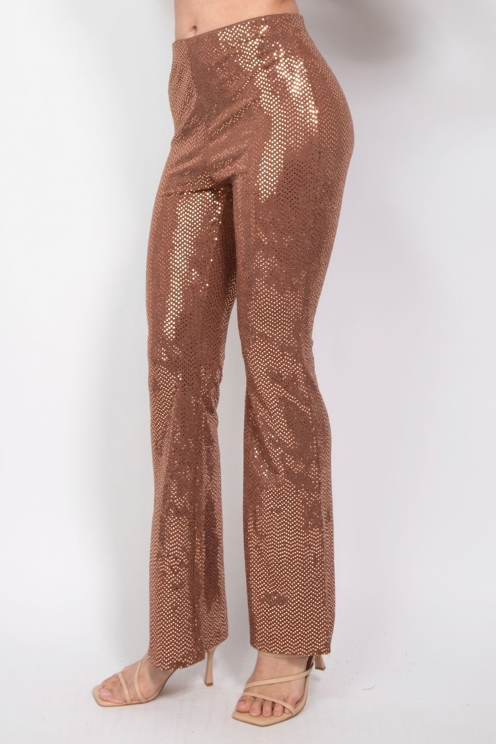Thumbnail: Sequined Fit & Flare Midrise Pants