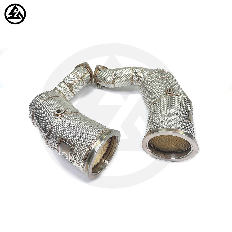 Thumbnail: Performance  Downpipe for Porsche Cayenne 4.0 Turbo Stainless Steel Sport Cat He