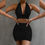 Thumbnail: Women's Halter Lace-up Hip Skirt Two-piece Set