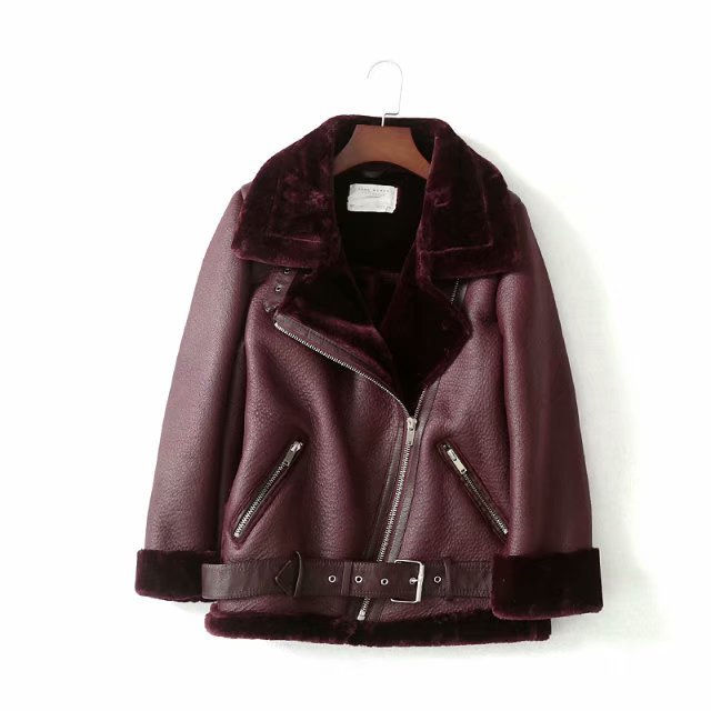 Thumbnail: Women's motorcycle jacket leather jacket