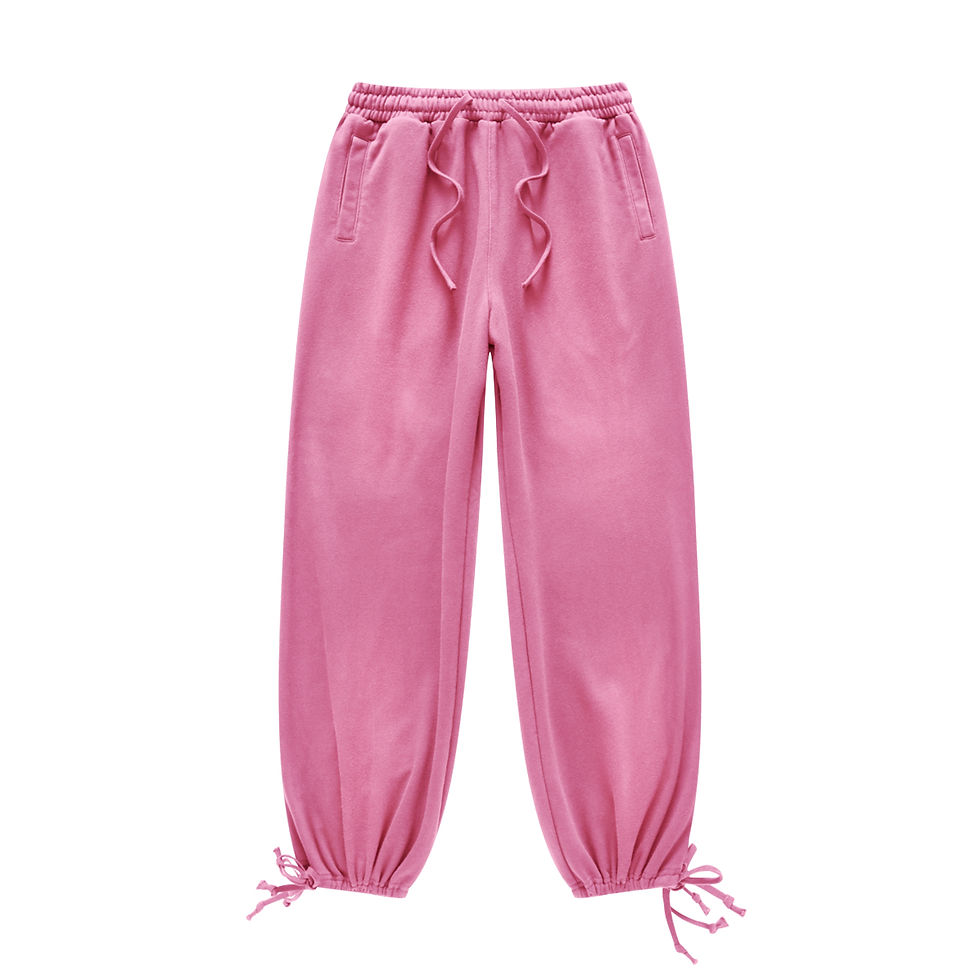 Миниатюра: (Sky Blue&Rose Pink)Streetwear Unisex Heavyweight 445G Ombre Washed Drawstring W